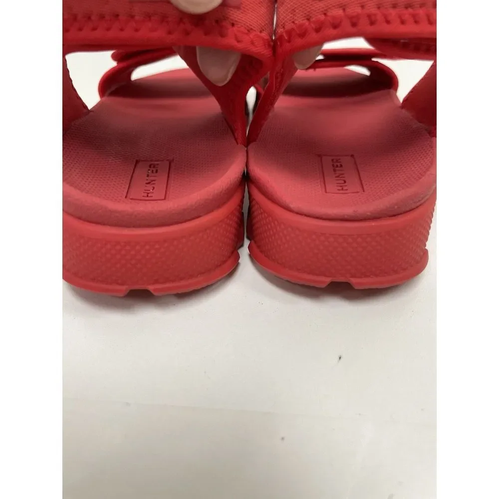 Hunter‎ Sandals Girls Size 3 Wellies Outdoor Big Kid Sandals Red Summer Colorful